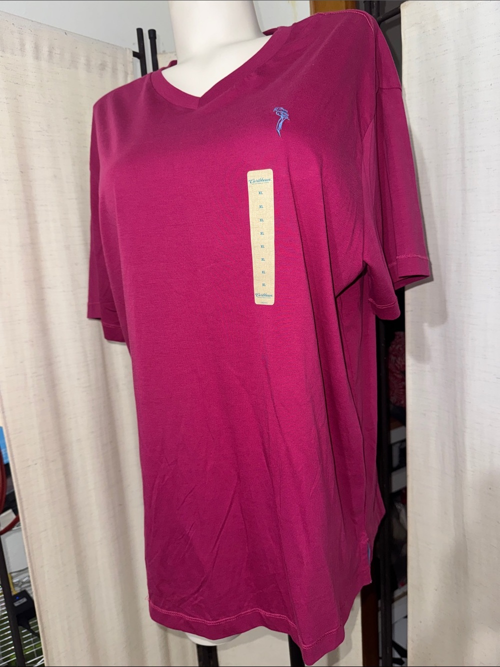NWT Supima Cotton Pink V Neck T shirt
